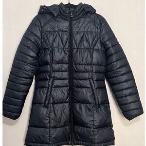 Spire Galaxy‎ Aurora Long Black Puffer Coat Water Resistant Womens Medium